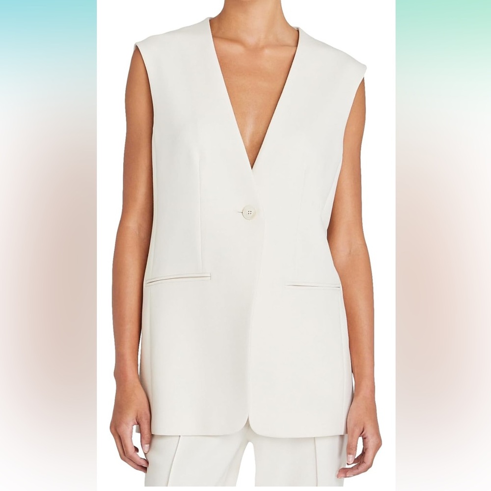 Club Monaco Cream Sleeveless Vest
